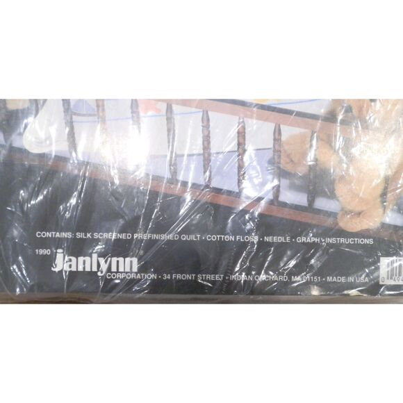 Vintage Janlynn Fun in the Sun #294-01 Printed Cross Stitch Quilt Kit New - Picture 3 of 4